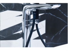 Hadica sprchová 154 cm s otočnou koncovkou PVC čierna