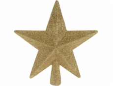 Špička vianočná 19 cm hviezda zlatá