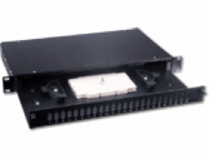 Patch panel 24xSC sim 1U čierny