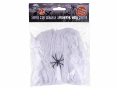 Halloween bílá pavučina 20g s černým pavoukem