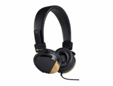 MELICONI Speak Metal Headphones - Black, Headphones with hoop. Comfortable earmuffs in faux leather finish. Adjustable headband and foldable headphones save space. Mini Jack 3.5 mm, detachable cable l