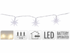 Světla vánoční hvězdičky LED 10 žárovek teplá bílá