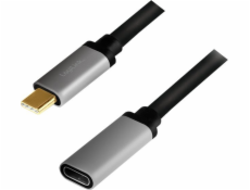 Kabel USB-C M/F,4K/60Hz aluminiowy 0.5m 