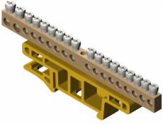 Elektro-Plast 18-cestná koľajová svorkovnica, žltá TH35 LZ-18/N (0922-01)