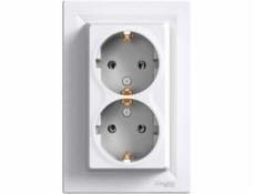 Schneider Electric Asfora inštalačná zásuvka, dvojitá schuko, biela (EPH9900121)