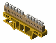 Elektro-Plast Svorkovnica pre 12-stopovú koľajnicu žltá TH35 LZ-12/Ż (0921-01)