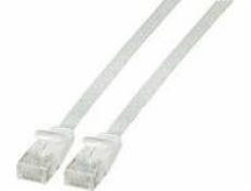 EFB plochý připojovací kabel RJ45 U / UTP, kat. 6a, PVC, 1,5 m, bílá (K8107WS.1.5)