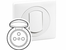 Legrand Jednozásuvková doska s chlopňou Celiane biela - 067812