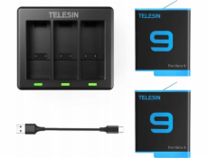 Telesin 3-slotová nabíjačka 2 batérie pre GoPro Hero 12 / Hero 11 / Hero 10 / Hero 9