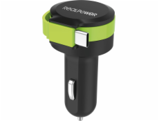 Nabíječka automobilů Realpower Realpower - Integrovaný kabel USB -C + 1X USB