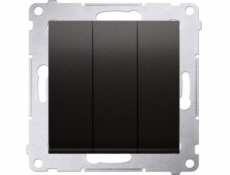 Kontaktní-Simon Triple Connector Simon 54 s LED podsvícení Anthracite (DW31L.01/48)