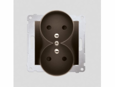 Kontaktovat -Simon Simon54 Socket Double Z/U 16A IP20 s bronzovým przelu - DGZ2MZ.01/46