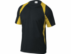 Tričko Delta Plus Polyester 160G Rychle suší černou a žlutou XL (Balinjxg)