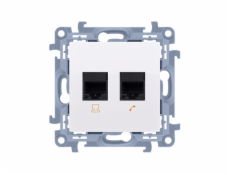 KONTAKTY SIMON Double Computer Socket RJ45 Kategorie 5e bílá (C52.01/11)