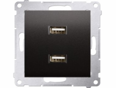 Kontaktní Simon Simon 54 Charger 2xusB 2.1A 5V/DC Anthracite (DC2USB.01/48)