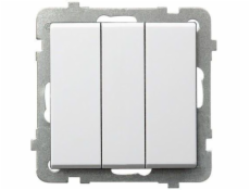 Ospel Trojitý spínač Sonata biela (LP-13R/m/00)