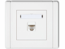 Karlik Computer Socket Single Logo 1xrj45 White (FGK-1)
