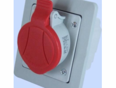Slovinská zásuvka Elektrometreth s rámcem 5P 16A 400V ČERVENÁ IP GSP 16/5 IP-44 (921850)
