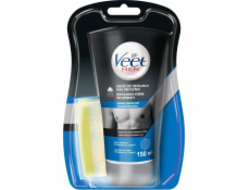 Veet Veet_set Men Depilation Cream pro muže, aby se sprchovali citlivou pokožku 150 ml + houba