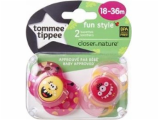 TOMMEE TIPPEE Paifier Fun Girl Pink-žluté 2 kusy (43340450)