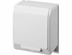 Elektro-Plast HERMES Jednozásuvka bez 2P+Z SCHUKO IP44 biela (0324-02)