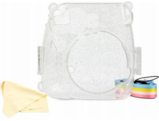 Pokryjte případ LoveInstant Case Case pro Fujifilm Instax Mini 9 8 - Transparent / Glitter