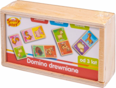 Smily hrajte domino dřevěná zvířata smaly hraní