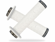 Ještěkovní kůže držadla úchytů příruby volantu Black-on Black Buckles 120mm bílé spony
