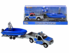 HIPO Auto Police 12cm s lodí (510614)