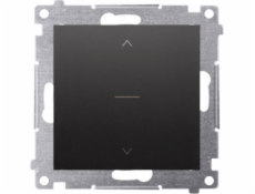 Contact-Simon Simon 54 Roller Tri-Triples Connector 1-0-2 (modul) Black Mat DZW1K.01/49