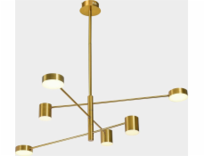 Závěsná lampa iluxní stropní lampa Remdal PND-16374-6-Cop-GD-4K ITALUX Modernistická kovová molekuly LED molekuly 36W 3000k tyčinky zlato