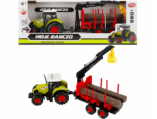 Mega Creative My Ranch Tractor s přívěsem 34 cm se světlem a zvuky