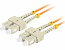 LANBERG optický patch cord MM SC/UPC-SC/UPC duplex 2m LSZH OM2 50/125 priemer 3mm, farba oranžová