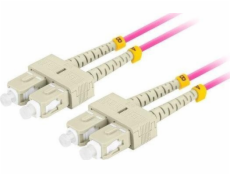 LANBERG optický patch cord MM SC/UPC-SC/UPC duplex 5m LSZH OM4 50/125 priemer 3mm, farba magenta