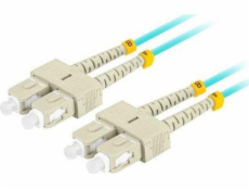 Lanberg OM3 LANBERG optický patch cord MM SC/UPC-SC/UPC duplex 3m LSZH OM3 50/125 priemer 3mm, farba cyan