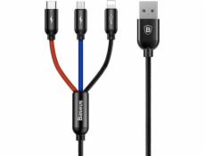 Baseus 3v1 iPhone micro USB kábel USB-C 3.5A Three Primary
