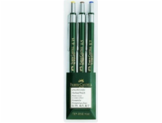Faber-Castell Automatic TK-Fin povoluje 3 kusy v plastovém pouzdře (0,35: 0,5: 0,7 mm) (136030 FC)