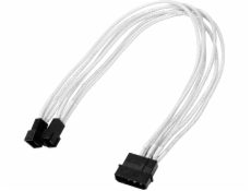 Nanoxie 4pin Molex Adaptér - 2x3pin 30 cm, bílá (900400015)