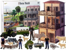Leantoys velká sada pro montážní farmy Tractor Animals Farm DIY