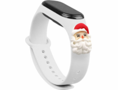 HARDEL SPRAP XMAS BAND pro Xiaomi Mi Band 4 / Mi Band 3 Christmas Silicone Belt Bracelet White (Santa Claus)