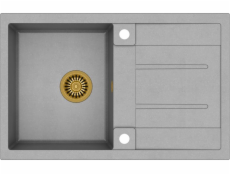 Quadron Morgan 111 Graniteq ohlotym / šedý kovový dřez