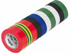 Rebelská sada rebelů adhezivních izolačních pásek (10 ks. - 0,13 mm x 19 mm x 20 yd) Směs barev