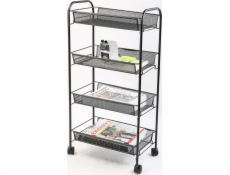 Q-Connect Mobile Stand for Q-Connect Office Set, Metal, na kolech, 4 police, černá