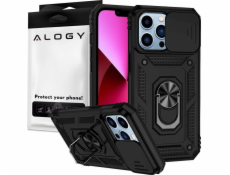 ALOGY ALOGY Phone Case Housing With Camera Camshield Stand Ring to Poco M4 Pro 4G/LTE Black Universal