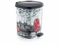 Koš odpadkový 6 l pedál  Kameny  plast