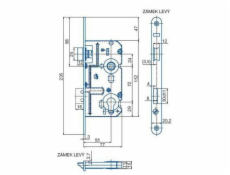 Zámek zadlabací K221 L Zn