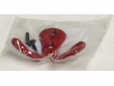 Věšák 2 háčky 45x55x13mm H2m červený