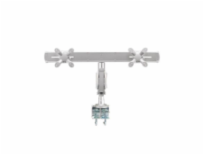 NEOMOUNTS BY NEWSTAR FPMA-D940D Desk Mount Clamp Dual Flatscreen 10-24inch VESA 75x75/100x100mm 15kg pivot tilt swivel rotatable sil