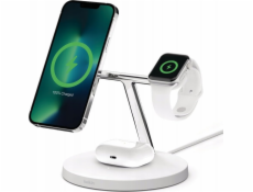 Belkin bezdrátový nabíjecí stojan 3v1 s Magsafe, bílý