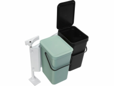 Brabantia Sort & Go Waste Bin 2 x 12 L Dark Grey & Jade Green